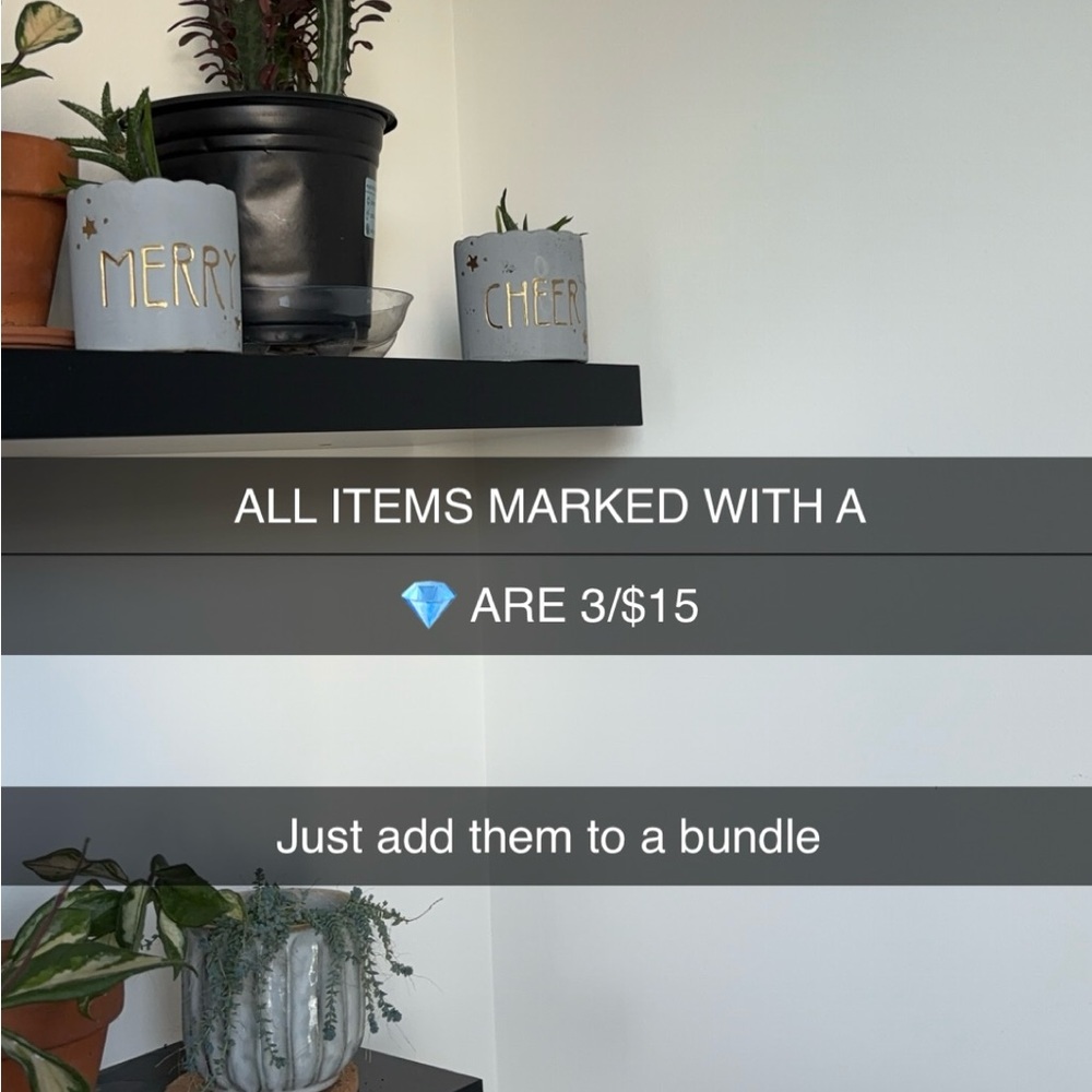 All items marked with a 💎 are 3/$15